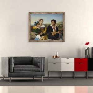 Tablou inramat - Francois Joseph Navez - Grup Muzical, 50 x 60 cm - Img 2