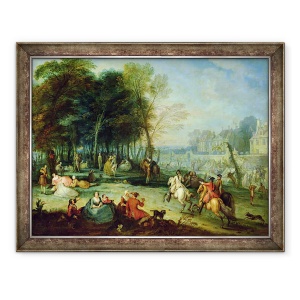 Tablou inramat - Francois Octavien - Targul de la Bezons, 60 x 80 cm