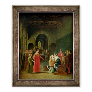 Tablou inramat - Francois Richard Fleury - Francois I 1494-1547 Prezentat lui Ludovic al XII-lea 1462-1515, 50 x 60 cm