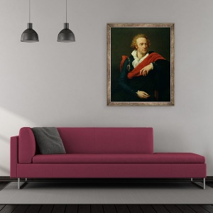 Tablou inramat - Francois Xavier Fabre - Portretul lui Vittorio Alfieri 1749-1803, 50 x 60 cm - Img 2