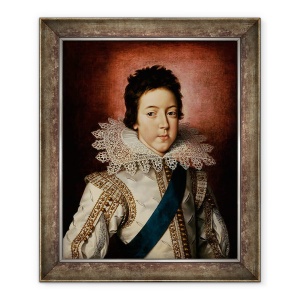 Tablou inramat - Frans II Pourbus - Portret De Ludovic al XIII-lea, Rege al Frantei, ca un baiat, 50 x 60 cm