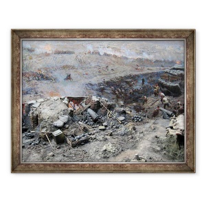 Tablou inramat - Franz Roubaud - Asediul Sevastopolului III, 60 x 80 cm