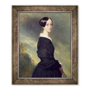 Tablou inramat - Franz Xaver Winterhalter - Portret De Francisca Caroline de Braganca 1824-98 1844, 70 x 85 cm