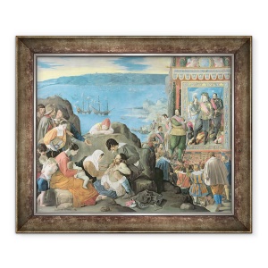 Tablou inramat - Fray Juan Batista Maino - Recuperarea Golfului San Salvador, Brazilia, 50 x 60 cm