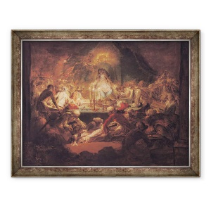 Tablou inramat - Gabriel de Saint-Aubin - Francmasonii Maimuta, 60 x 80 cm