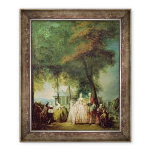 Tablou inramat - Gabriel de Saint-Aubin - Promenada la Longchamp, 50 x 60 cm