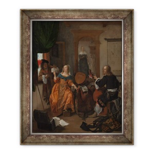 Tablou inramat - Gabriel Metsu - O petrecere muzicala, 50 x 60 cm