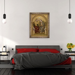 Tablou inramat - Gentile da Fabriano - incoronarea Fecioarei, 70 x 90 cm - Img 3