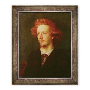 Tablou inramat - George Frederick Watts - Portretul lui Algernon Charles Swinburne 1837-1909 1867, 70 x 85 cm
