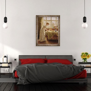 Tablou inramat - George Goodwin Kilburne - Tratat dupa-amiaza, 60 x 80 cm - Img 3