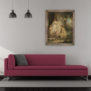 Tablou inramat - George Morland - Porcusori, 50 x 60 cm - Img 2