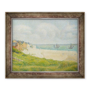 Tablou inramat - Georges Pierre Seurat - Le Crotoy in cautarea in amonte, 50 x 60 cm