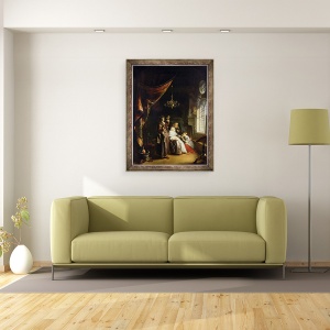 Tablou inramat - Gerard Dou - Femeia Dropsical, 70 x 90 cm - Img 2