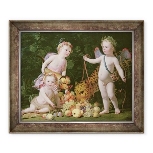 Tablou inramat - Gerrit van Honthorst - O alegorie a pacii si a abundentei, 50 x 60 cm