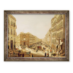 Tablou inramat - Giacinto Gigante - Via Toledo in Napoli, 60 x 80 cm