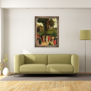 Tablou inramat - Giorgione - Judecata lui Solomon, 70 x 90 cm - Img 2