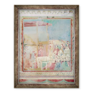 Tablou inramat - Giotto di Bondone - Papa Grigore IX Canonizand Sfantul Francisc in 1228, 70 x 90 cm