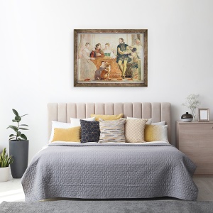 Tablou inramat - Giovanni Antonio Fasolo - Detaliu al Banchetului, 70 x 90 cm - Img 3