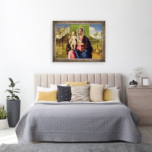 Tablou inramat - Giovanni Bellini - Madona cu Pruncul I, 60 x 80 cm - Img 3
