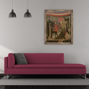 Tablou inramat - Giovanni di Ser Giovanni Scheggia - Adimari Cassone, 50 x 60 cm - Img 2