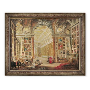 Tablou inramat - Giovanni Paolo Pannini - Galeria Cardinalului Silvio Valenti-Gonzaga din Roma, 70 x 90 cm