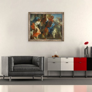 Tablou inramat - Giuseppe Bazzani - Fiica lui Jesphta, 50 x 60 cm - Img 2