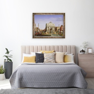 Tablou inramat - Giuseppe Borsato - Intrarea lui Napoleon I 1769-1821 in Venetia, 60 x 80 cm - Img 3