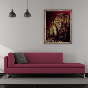 Tablou inramat - Gregorio Fernandez - Cristosul mort, 50 x 60 cm - Img 2