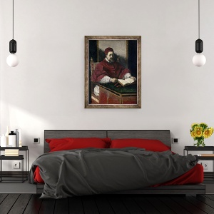 Tablou inramat - Guercino Giovanni Francesco Barbieri - Papa Grigore al XV-lea 1554-1623, 60 x 80 cm - Img 3