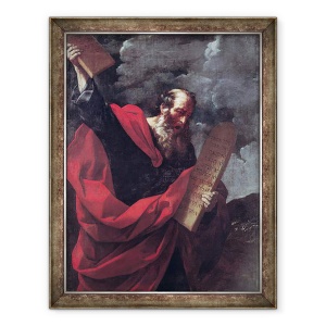 Tablou inramat - Guido Reni - Moise cu tablele Legii, 70 x 90 cm