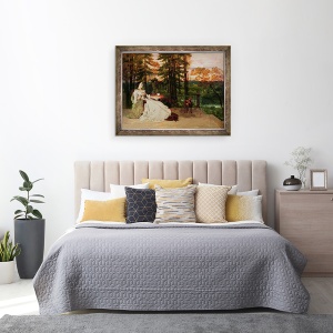 Tablou inramat - Gustave Courbet - Femeia din Frankfurt, 60 x 80 cm - Img 3