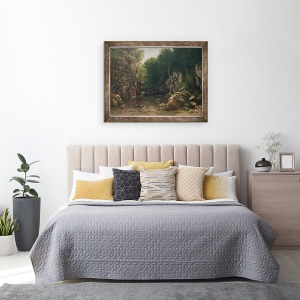 Tablou inramat - Gustave Courbet - Fluxul acoperit sau Dark Stream, 60 x 80 cm - Img 3