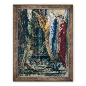 Tablou inramat - Gustave Moreau - Iov si ingerii, 60 x 80 cm