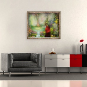 Tablou inramat - Hannibal Mane - Calugarul tibetan, 70 x 85 cm - Img 2