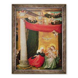 Tablou inramat - Hans Baldung Grien - Fecioara si Copilul cu Sfanta Ana, 60 x 80 cm