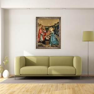 Tablou inramat - Hans Baldung Grien - Nasterea Domnului, 70 x 90 cm - Img 2