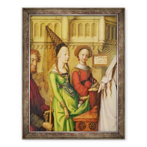 Tablou inramat - Hans Holbein the Elder - Detaliu al descrierii lui Hristos in Templu, 60 x 80 cm