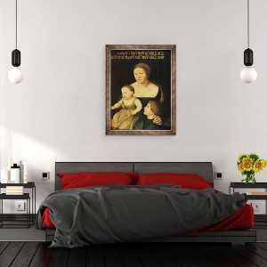 Tablou inramat - Hans Holbein the Younger - Caritate sau familia artistului, 60 x 80 cm - Img 3