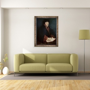 Tablou inramat - Hans Holbein the Younger - Portret De Desiderius Erasmus 1466-1536 De Rotterdam, 70 x 90 cm - Img 2