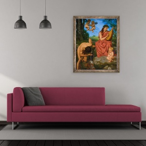 Tablou inramat - Hans Thoma - Die Quelle Primavara, 50 x 60 cm - Img 2