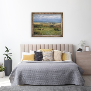 Tablou inramat - Hans Thoma - View of Kronberg a Taunus, Germania, 60 x 80 cm - Img 3
