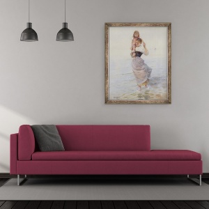 Tablou inramat - Hector Caffieri - Zile fericite, 50 x 60 cm - Img 2