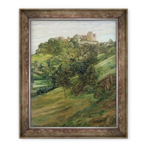 Tablou inramat - Heinrich Wilhelm Truebner - Castelul Lichtenberg din Odenwald, 70 x 85 cm