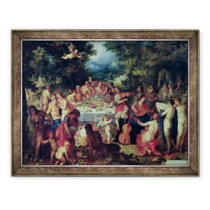 Tablou inramat - Hendrik van Balen the Elder - Banchetul zeilor, 70 x 90 cm