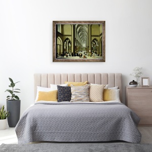 Tablou inramat - Hendrik van Steenwyck - Interiorul catedralei din Anvers, 60 x 80 cm - Img 3