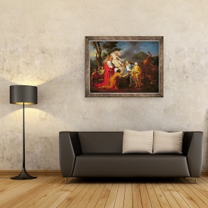 Tablou inramat - Henri Antoine de Favanne - Alegorie de recunoastere a lui Philippe de France 1683-1746 Duce de Anjou ca rege al Spaniei, 24 noiembrie 1700, 70 x 90 cm - Img 2