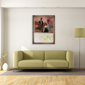 Tablou inramat - Henri de Toulouse-Lautrec - Cutia de la Mascaron Dore, 70 x 90 cm - Img 2