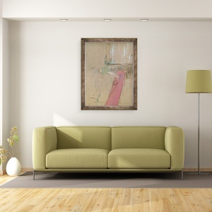 Tablou inramat - Henri de Toulouse-Lautrec - in partea de sus a scarii de pe Rue des Moulins, 60 x 80 cm - Img 2
