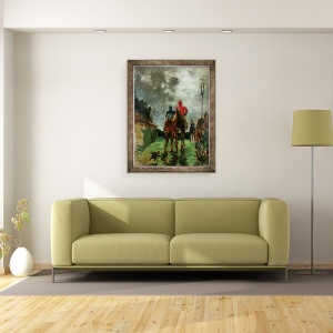 Tablou inramat - Henri de Toulouse-Lautrec - Jockey, 70 x 90 cm - Img 2