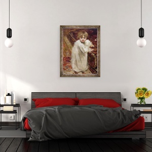 Tablou inramat - Henri Gervex - Primii pasi ai lui Colette, 60 x 80 cm - Img 3